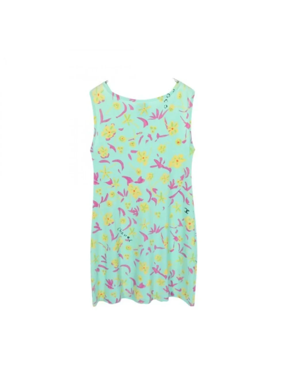 Chanel Dress Allover Sleeveless Nylon